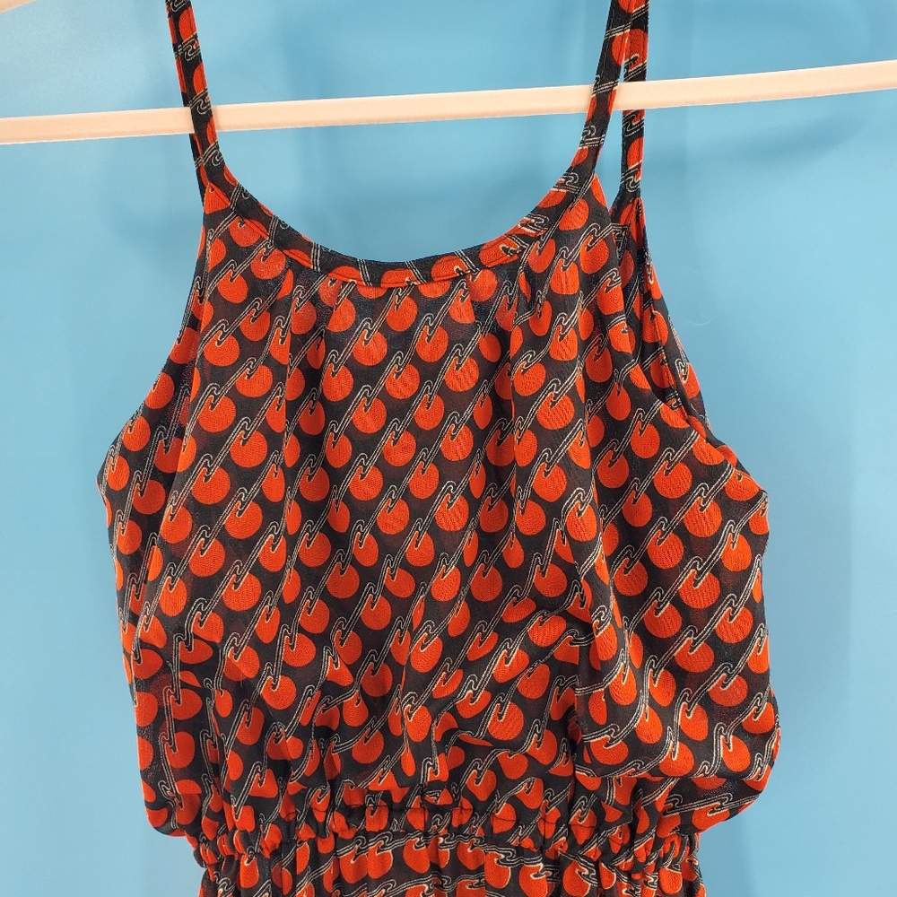 Vintage Red and Black Midi Dress - Picture 3 of 14